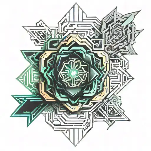 money rose intertwined tattoo design idea