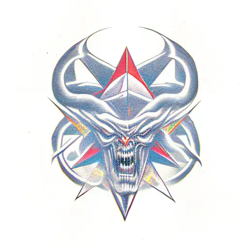 illuminati demon tattoo design idea