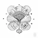 5 leaf clover  tattoo design idea