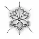 5 leaf clover  tattoo design idea