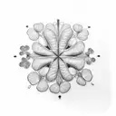 5 leaf clover  tattoo design idea