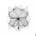 5 leaf clover  tattoo design idea