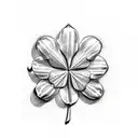 5 leaf clover  tattoo design idea