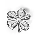 5 leaf clover  tattoo design idea