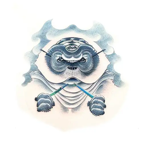 master oogway's staff tattoo design idea