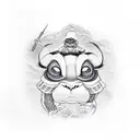 master oogway's staff tattoo design idea