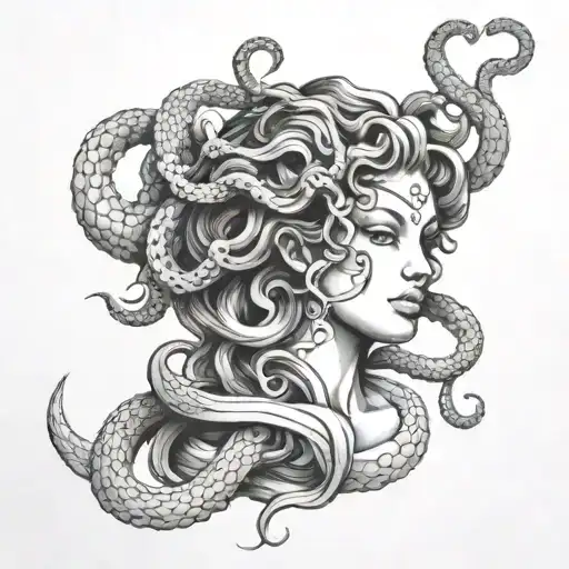 sexy medusa tattoo design idea