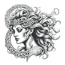 Gothic medusa tattoo design idea