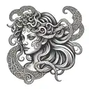Gothic medusa tattoo design idea