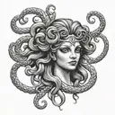 Gothic medusa tattoo design idea