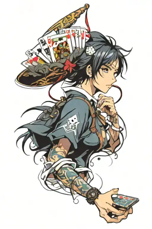 Gambling your life tattoo design idea