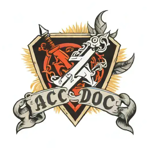 ac/dc font tattoo design idea