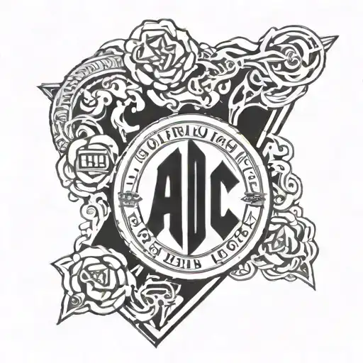 ac/dc font tattoo design idea