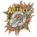 AC/DC logo with a lightning tattoo design idea