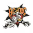 ac/dc font tattoo design idea