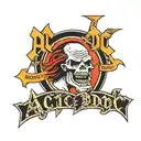ac/dc font tattoo design idea