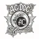 ac/dc font tattoo design idea