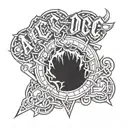 ac/dc font tattoo design idea