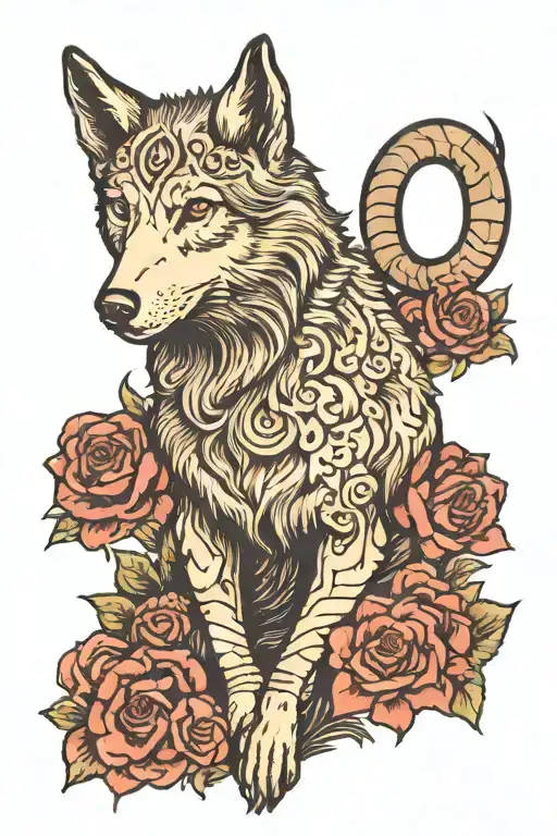 hidden wolf in sheep's clothing tattoo design idea