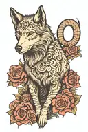hidden wolf in sheep's clothing tattoo design idea