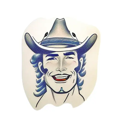 cowboy pinup gay tattoo design idea