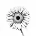 a daisy and a gerber daisy with a z  tattoo design idea