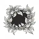 laurel wreath wrapped tattoo design idea