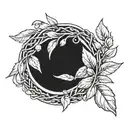 laurel wreath wrapped tattoo design idea