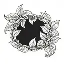 laurel wreath wrapped tattoo design idea