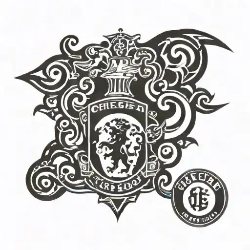 chelsea fc logo inspired tattoo design idea