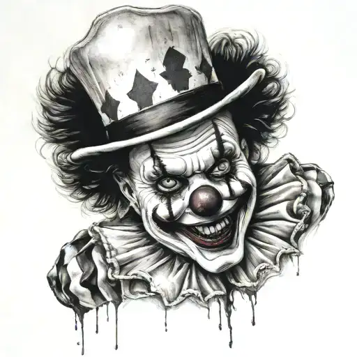 art the clown tattoo design idea