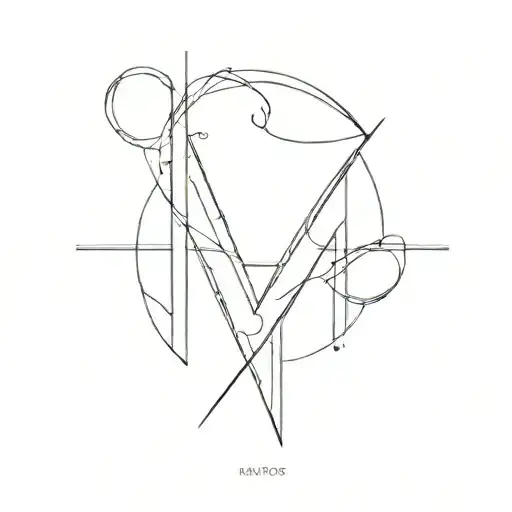 letter N ,A R subtly incorporated tattoo design idea