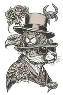 mafia animals tattoo design idea