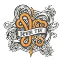 infinity symbol that says Never Always try to be nice tattoo design idea