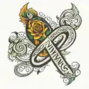 infinity symbol that says Never Always try to be nice tattoo design idea