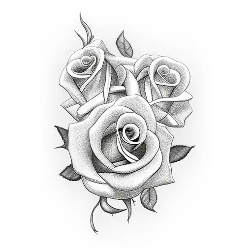 barber wired with roses like tattoo design idea