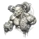 gym transformed progression tattoo design idea