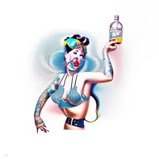 pinup tattoo design idea