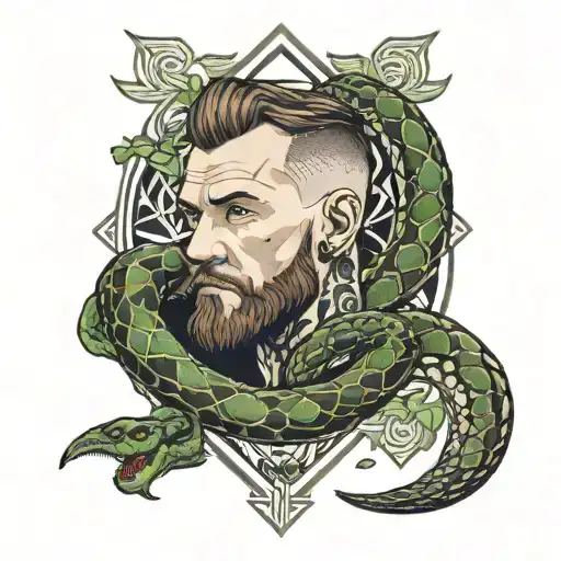 Connor Mcgregor and Snake  tattoo design idea