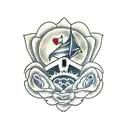 coffin tattoo design idea