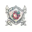 coffin tattoo design idea