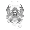 goddess nyx tattoo design idea