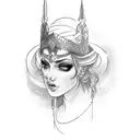 goddess nyx tattoo design idea
