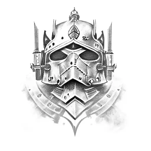 Grey knight with dark souls tattoo design idea