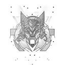 fighter on upper arm. colorful.  tattoo design idea