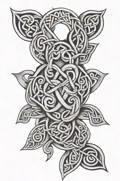 Celtic Knot father daughter tattoo design idea
