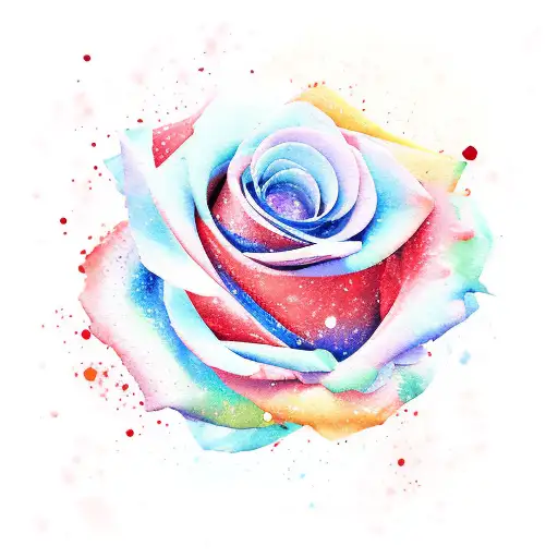 red roses watercolor background  tattoo design idea