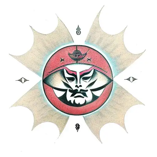 tarot-cards "the sun", "the hanged", and "the Moon" tattoo design idea