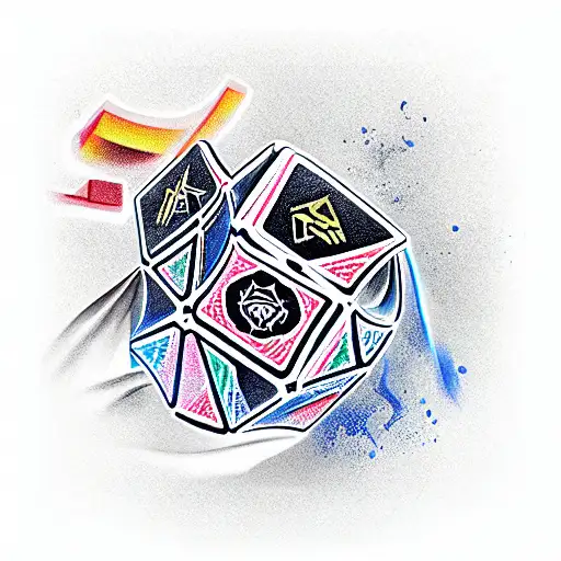 rubik dota 2 2500 games played in color tattoo design idea