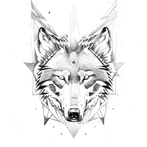 totem with wolf bear and eagle head  tattoo design idea
